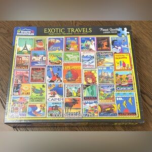 NEW 2019 Exotic Travels - White
Mountain 1000 Piece Jigsaw Puzzle,
#1484